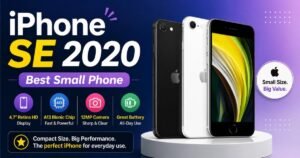 iPhone SE 2020 front and back view with 4.7-inch Retina HD display
