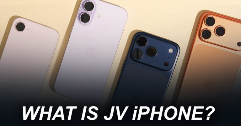 JV iPhone explained with a comparison of different iPhone models, highlighting what a JV iPhone is and how it compares to factory unlocked and PTA-approved iPhones in Pakistan.